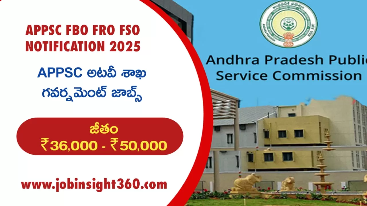 Appsc FBO FRO FSO Notification 2025